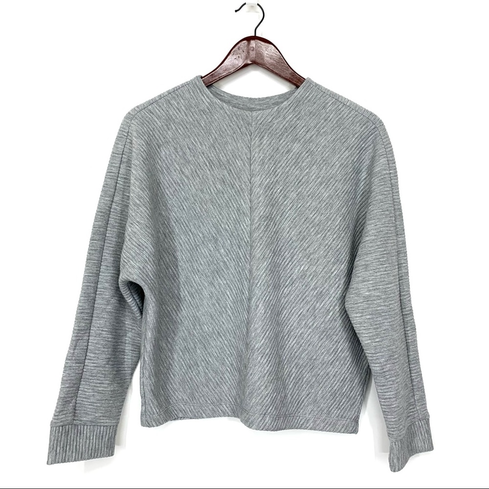 A New Day Marled Gray Ribbed Dolman Sleeve Crewneck Sweatshirt Nwot Size XS